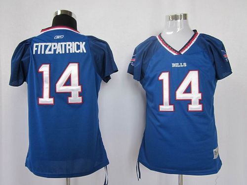 Bills #14 Ryan Fitzpatrick Baby Blue Women's Field Flirt Stitched NFL Jersey